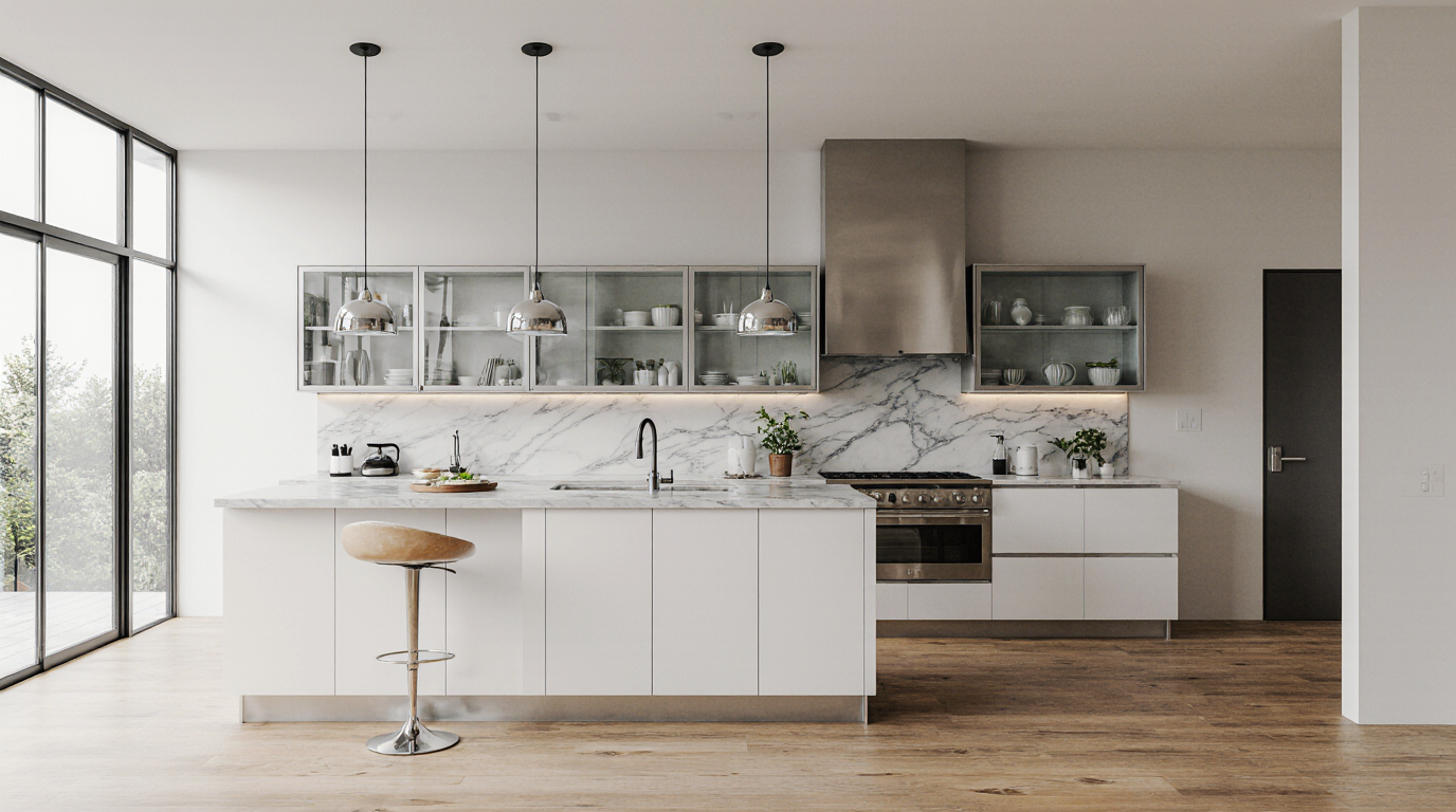 Glass Front Kitchen Cabinets