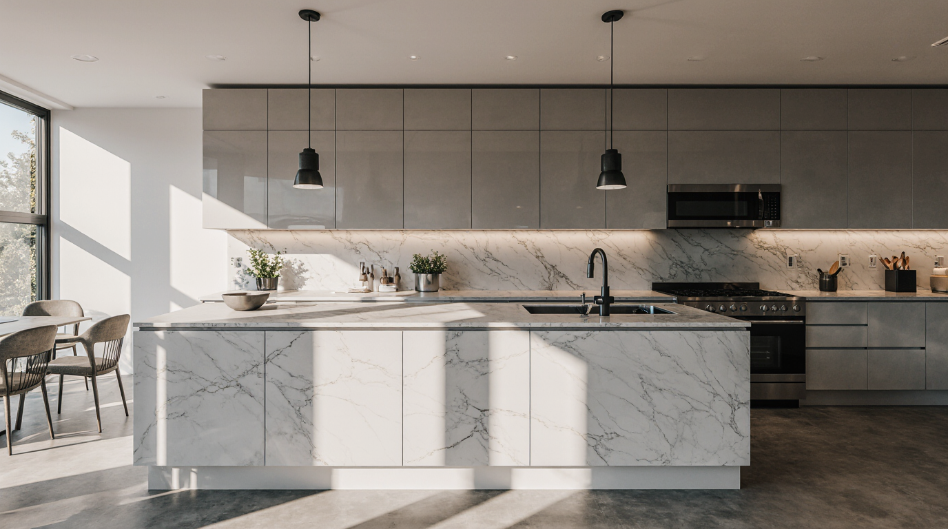 Contemporary High Gloss Kitchen Cabinets
