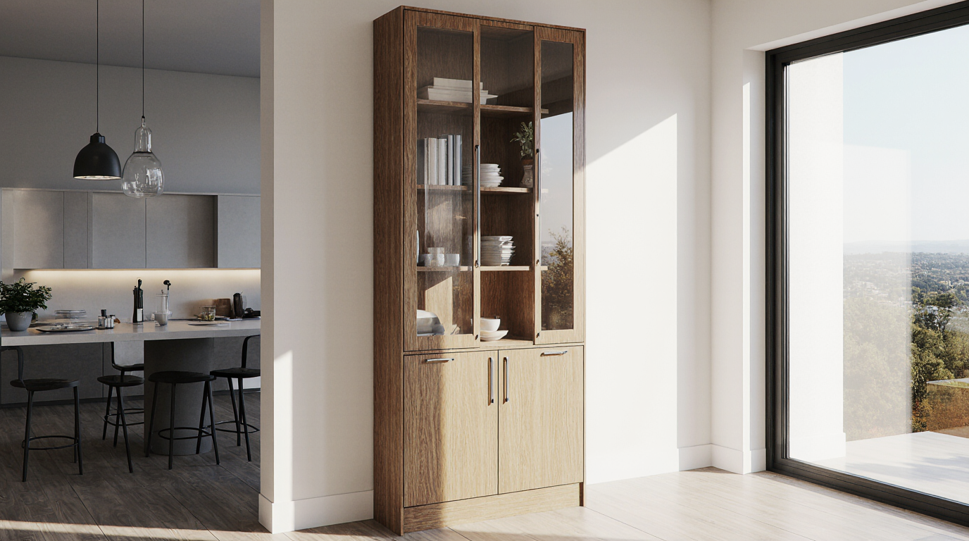 Modern Tall Corner Cabinet