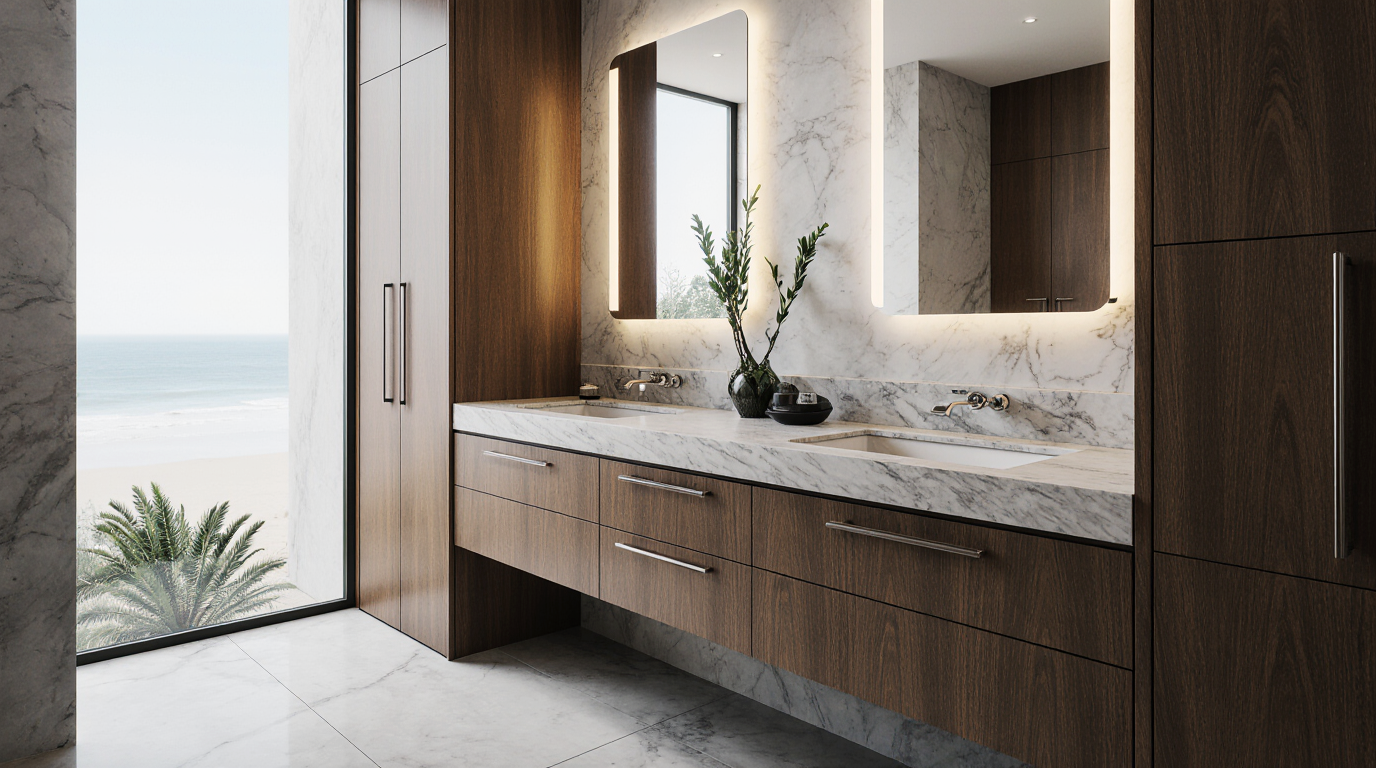 Custom Made Bathroom Cabinets